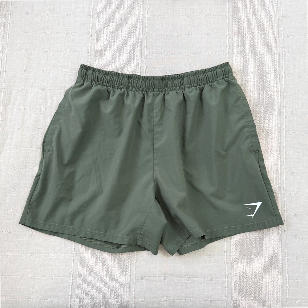 Gymshark Shorts Mens M Green Arrival 5 Inch Inseam Athletic Gym Workout A2A1M